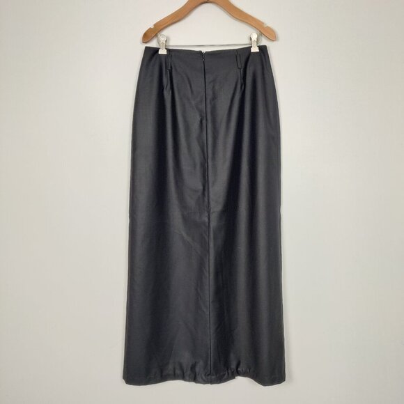 Tekbir Women's Black Maxi Skirt Size EU 40 Single Slit Whimsical Whimsigoth - Picture 2 of 8
